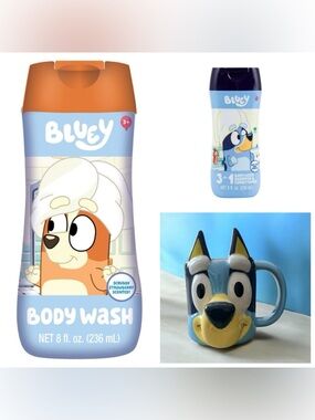 Bluey Kids 3-in-1 Body Wash, Shampoo & Conditioner - Blue